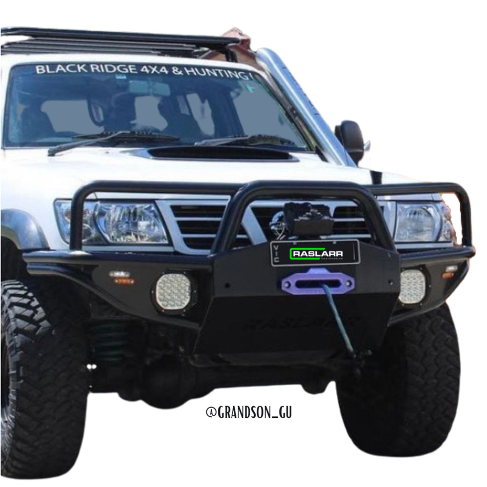 GU Nissan Patrol Hooped Azza Bull Bar (Fits 7" spotlights)