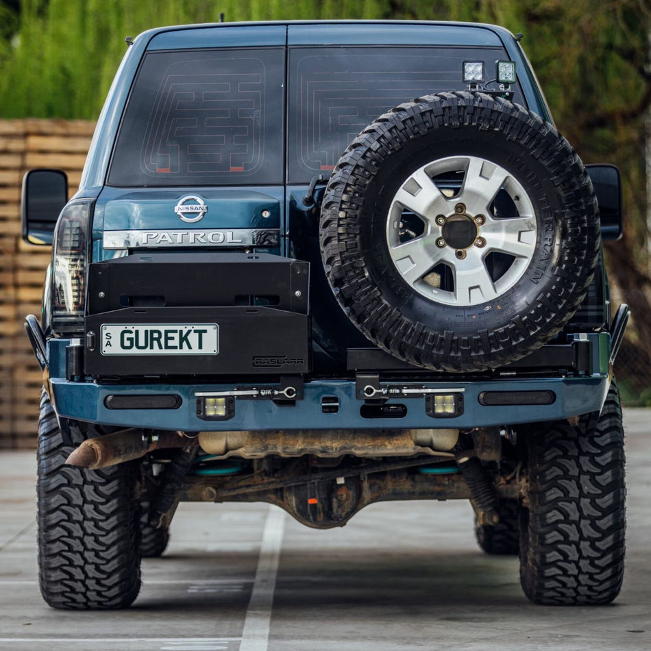 GU Series 1-4 Nissan Patrol Rear Bar V2 (Super High Clearance)